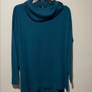 Eileen Fisher Deep Teal Cowl Neck Sweater